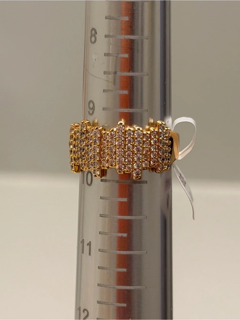 Bomb Party NWT! Gold-Tone Wide Pavé Crystal Ring